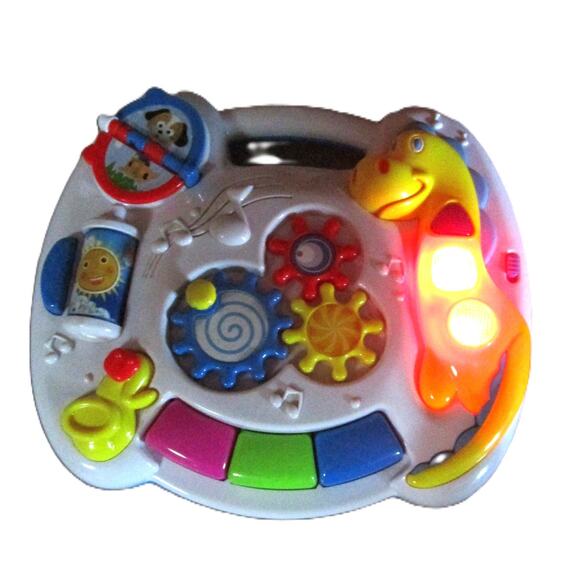 Busy Box for Toddler Play Music Lights Dinosaur Plastic Carry Handle Battery - Picture 3 of 3